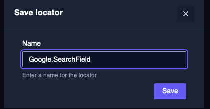 Naming the browser locator
