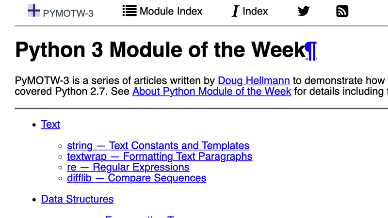 Python  3 Module of the Week